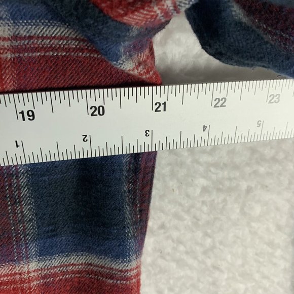 Vans Shirt Mens Medium Multicolor Checkered Flannel Cotton Tailored Fit 8418 - Picture 4 of 8